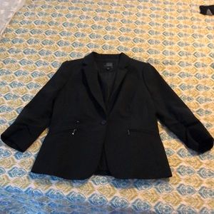 The Limited blazer with zippers and ruched sleeves